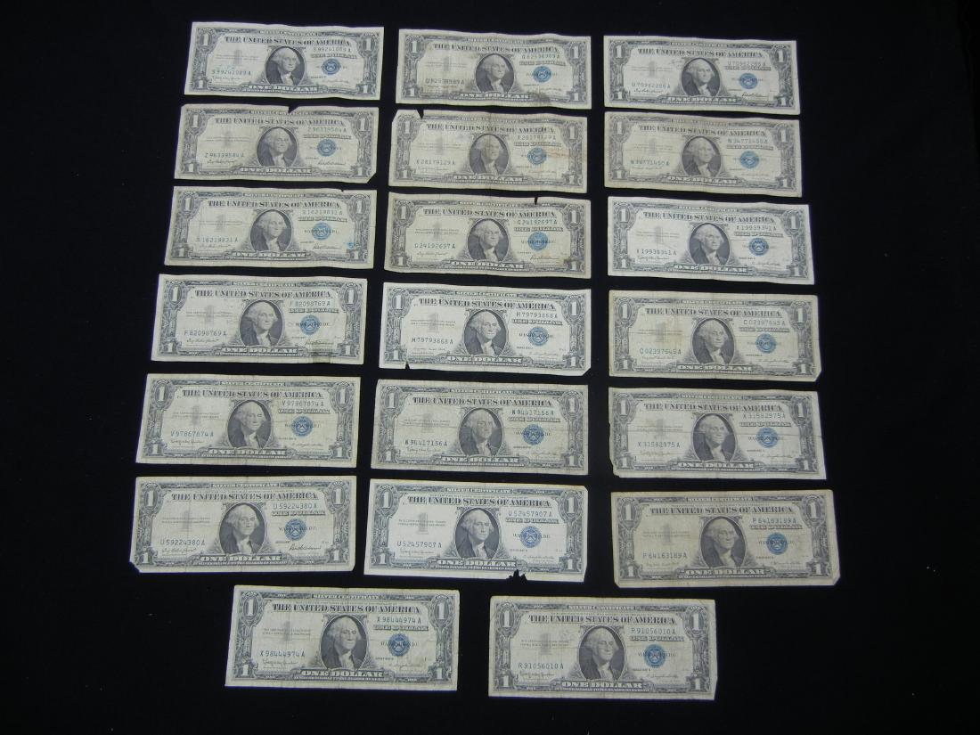 20 1957 One Dollar Silver Certificates (1 of 9)