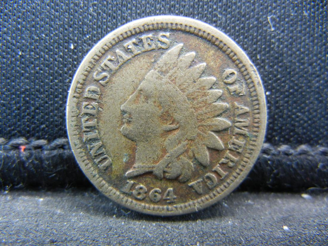 1864 Copper Nickel Indian Head Cent.  Civil War Year. (1 of 2)