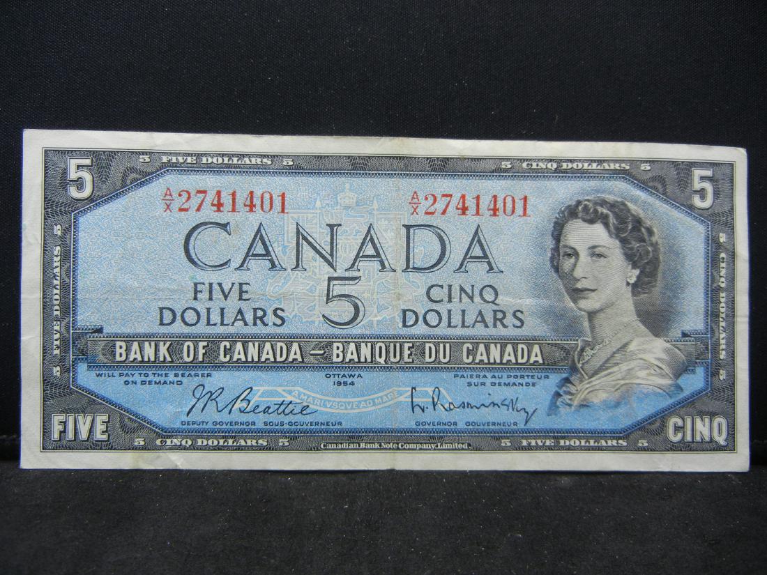 1954 Canada $5. AU. (1 of 3)