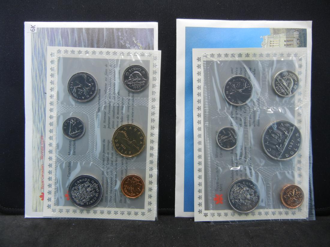 1987 1995 Royal Canadian Mint Sets with all Original (1 of 7)