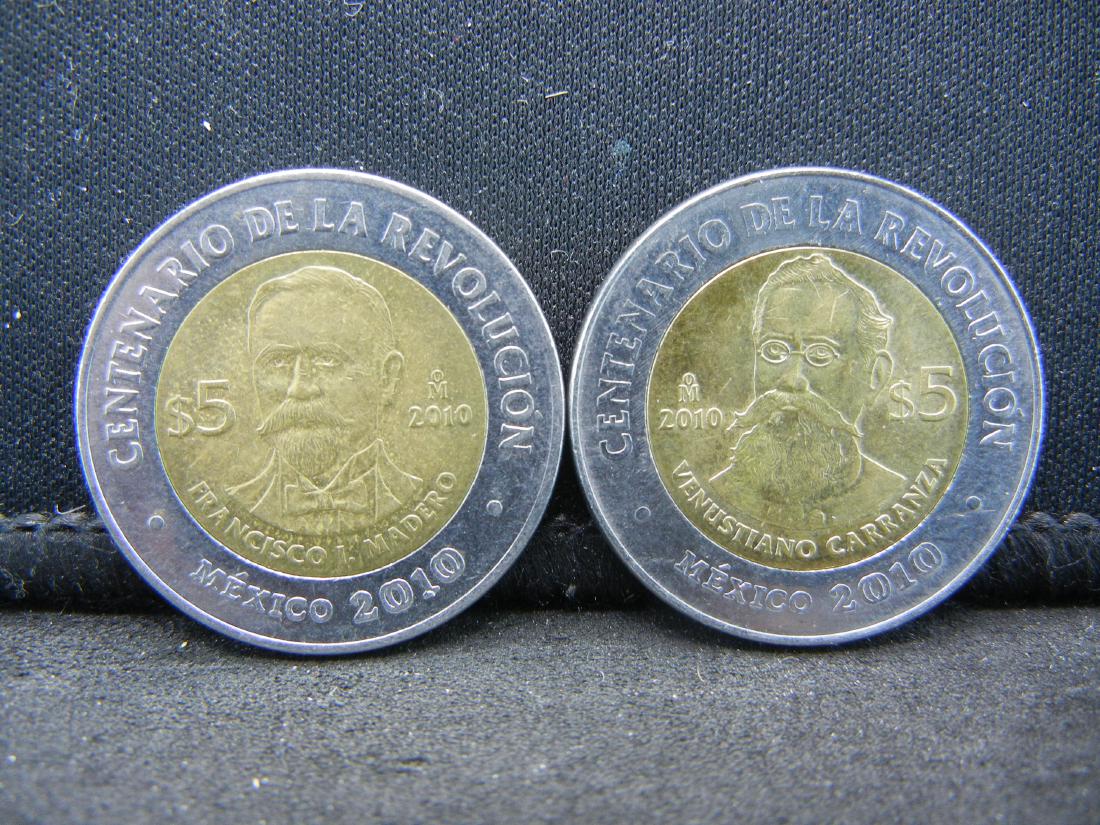 2010 5 Peso Venustiano Carranza &  Francisco Madero (1 of 2)