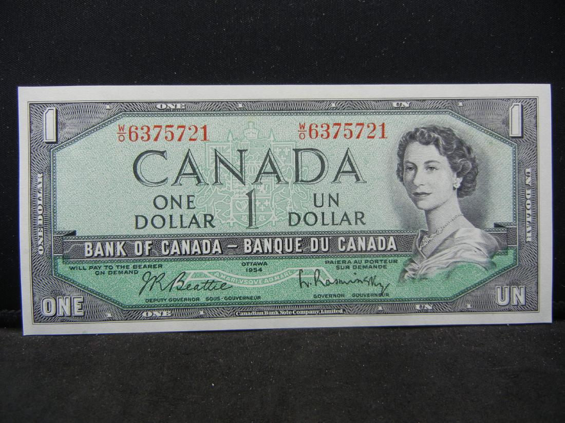 1954 Canada $1.   Nice uncirculated (1 of 2)
