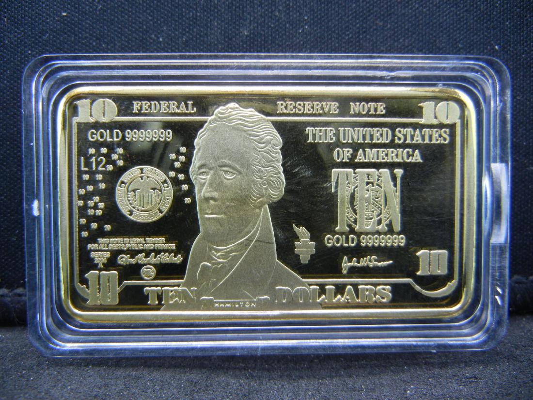 (US 20 DOLLAR BILL BAR), Encapsulated For Future (1 of 2)