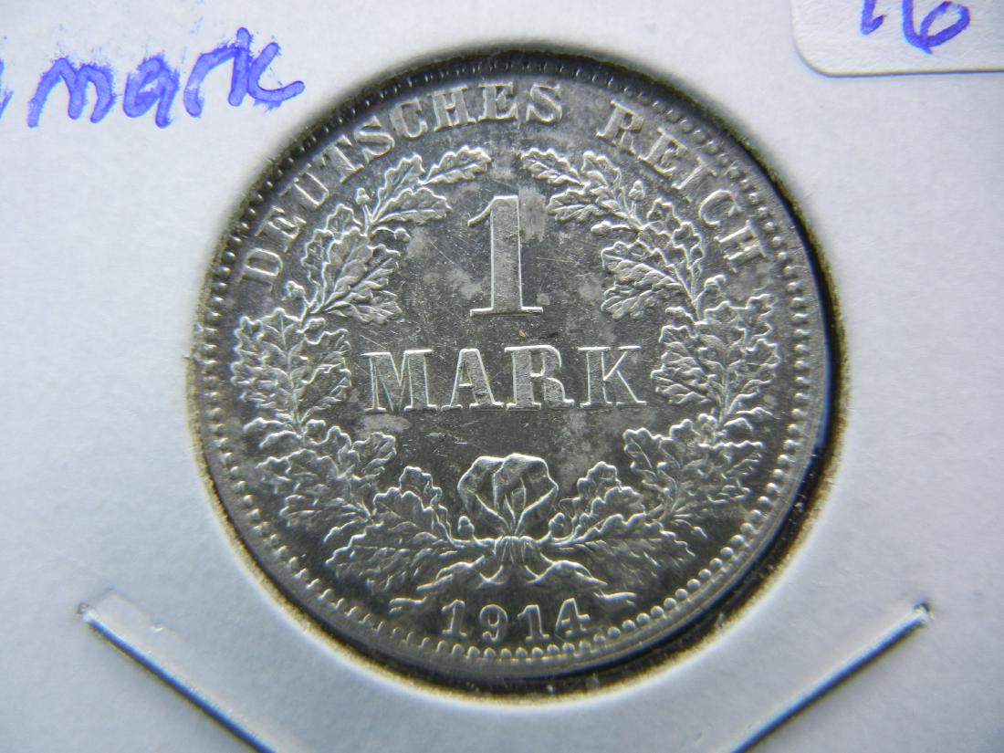 1914-D Germany 1 Mark.    Nice BU.   Back from WWI! In (1 of 3)