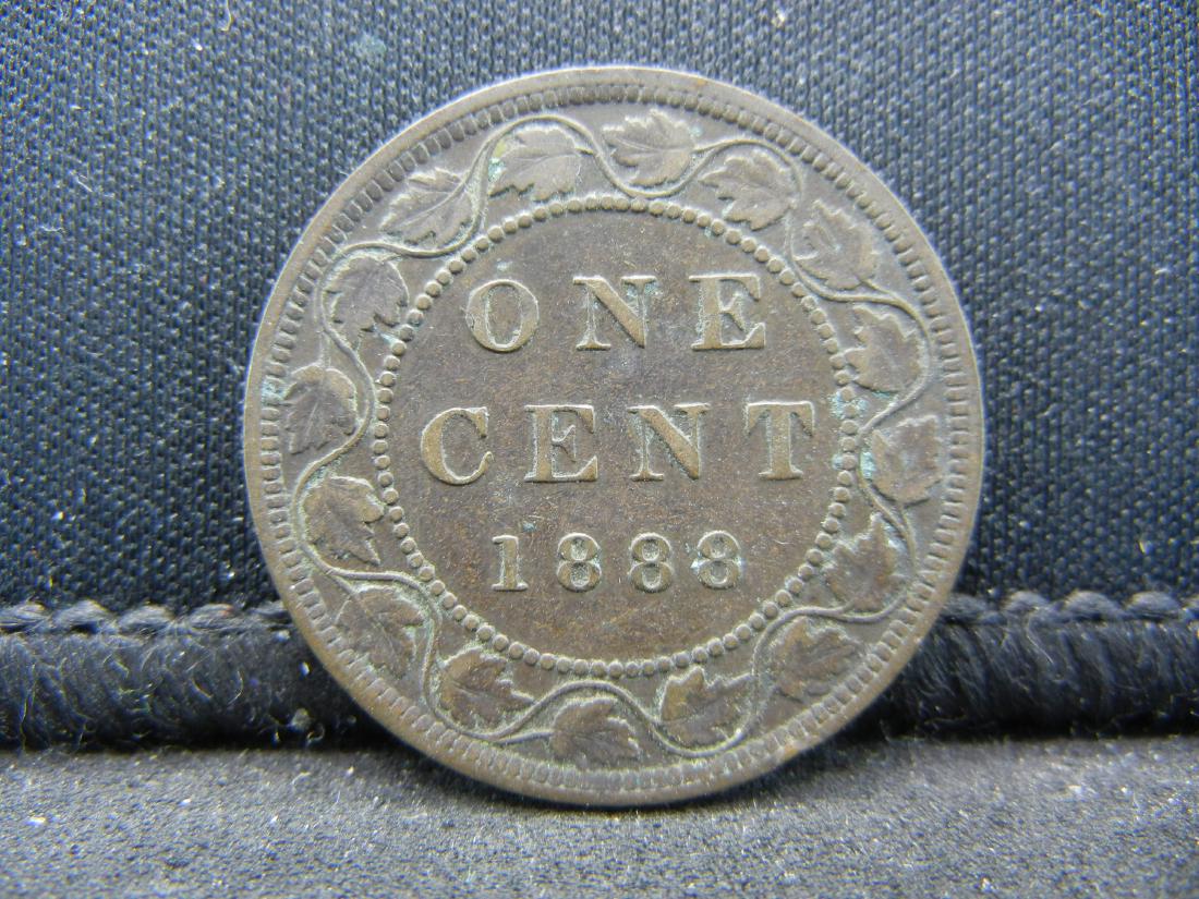 1888 CANADIAN ONE CENT, 131 YRS OLD, NICE GRADE! (1 of 2)