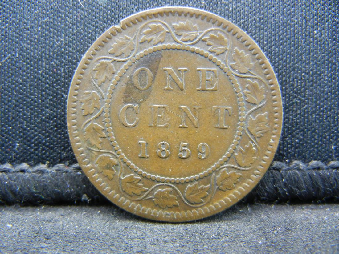 1859 CANADIAN ONE CENT, 160 YRS OLD, NICE GRADE! (1 of 2)