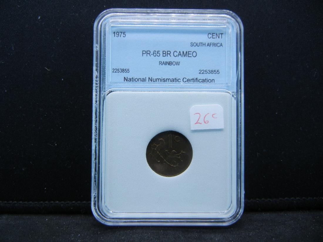 1975, CENT, SOUTH AFRICA, NNC-PR 65 BR CAMEO, BEAUTIFUL (1 of 4)