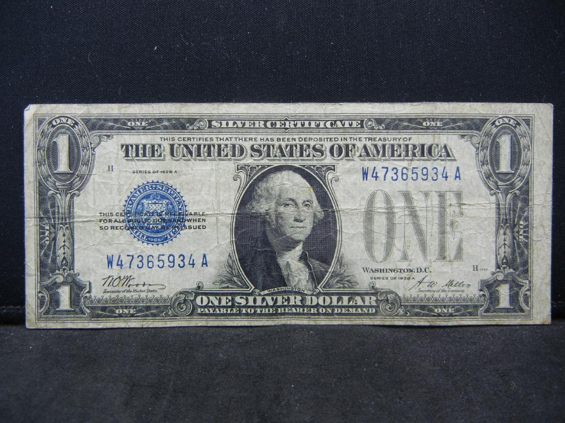 1928-A $1 US Silver Certificate. Funny Back (1 of 3)