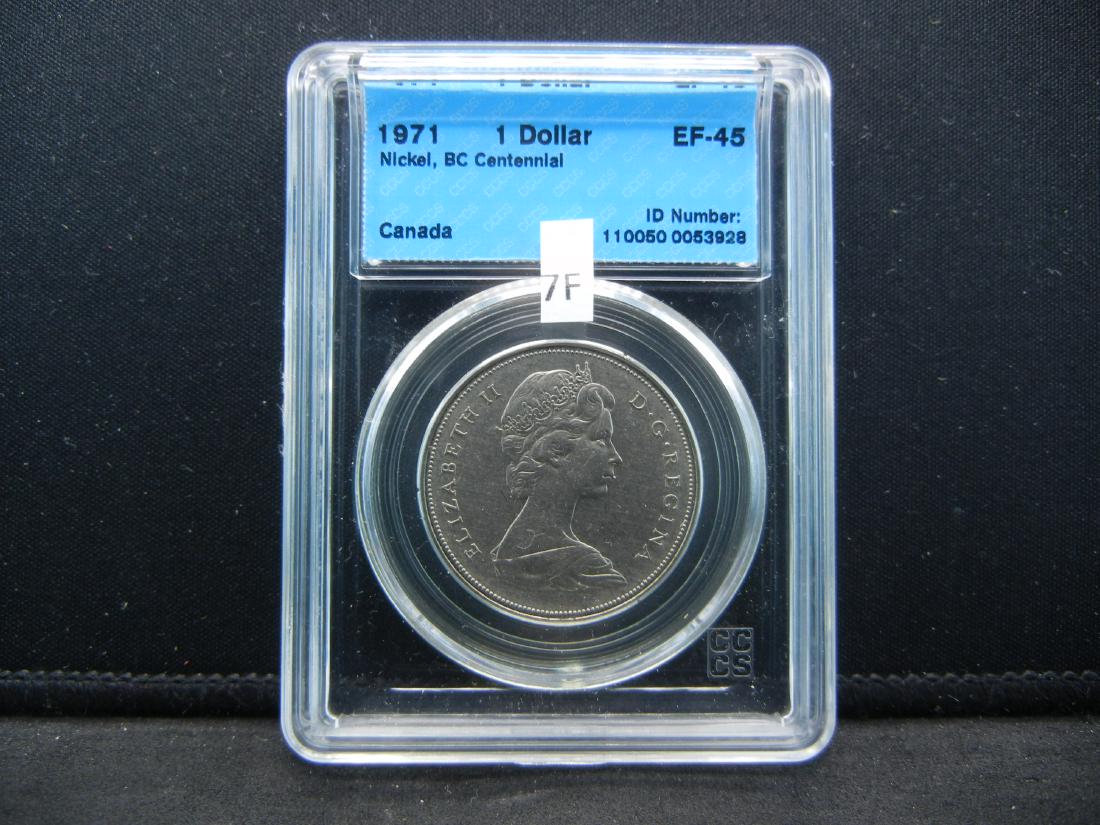 1971 Canada 1 Dollar. Slabbed (1 of 4)