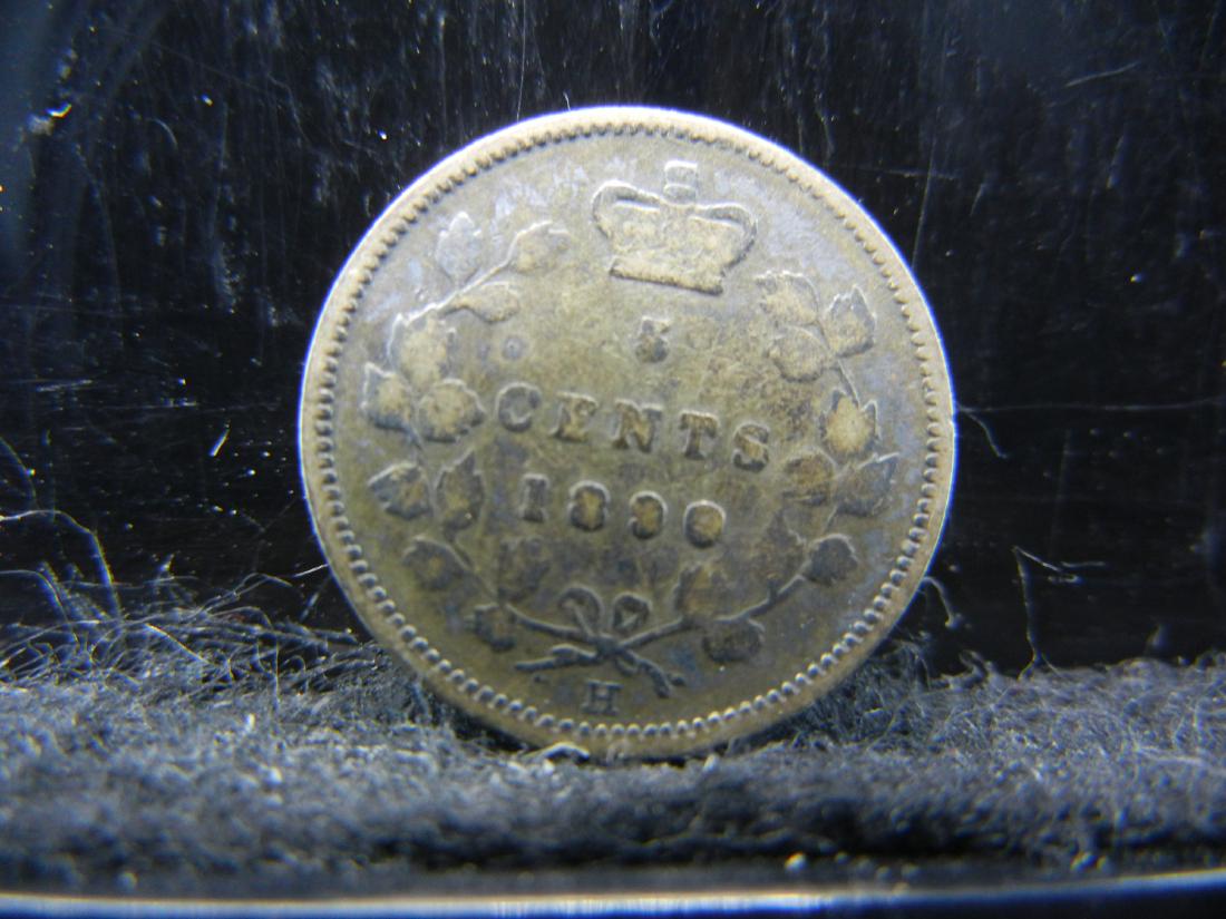 1890-H Canada 5 Cents Sterling (92.5%) Silver Coin. (1 of 2)