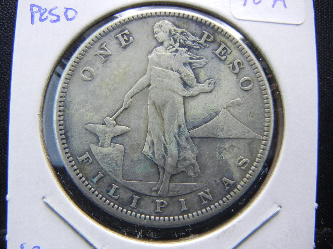 1912-S Philippines Silver Peso.  Recovering from War. (1 of 3)