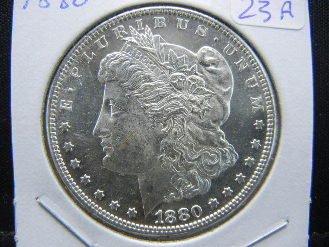 1880-S Morgan Dollar.   Choice BU. (1 of 3)