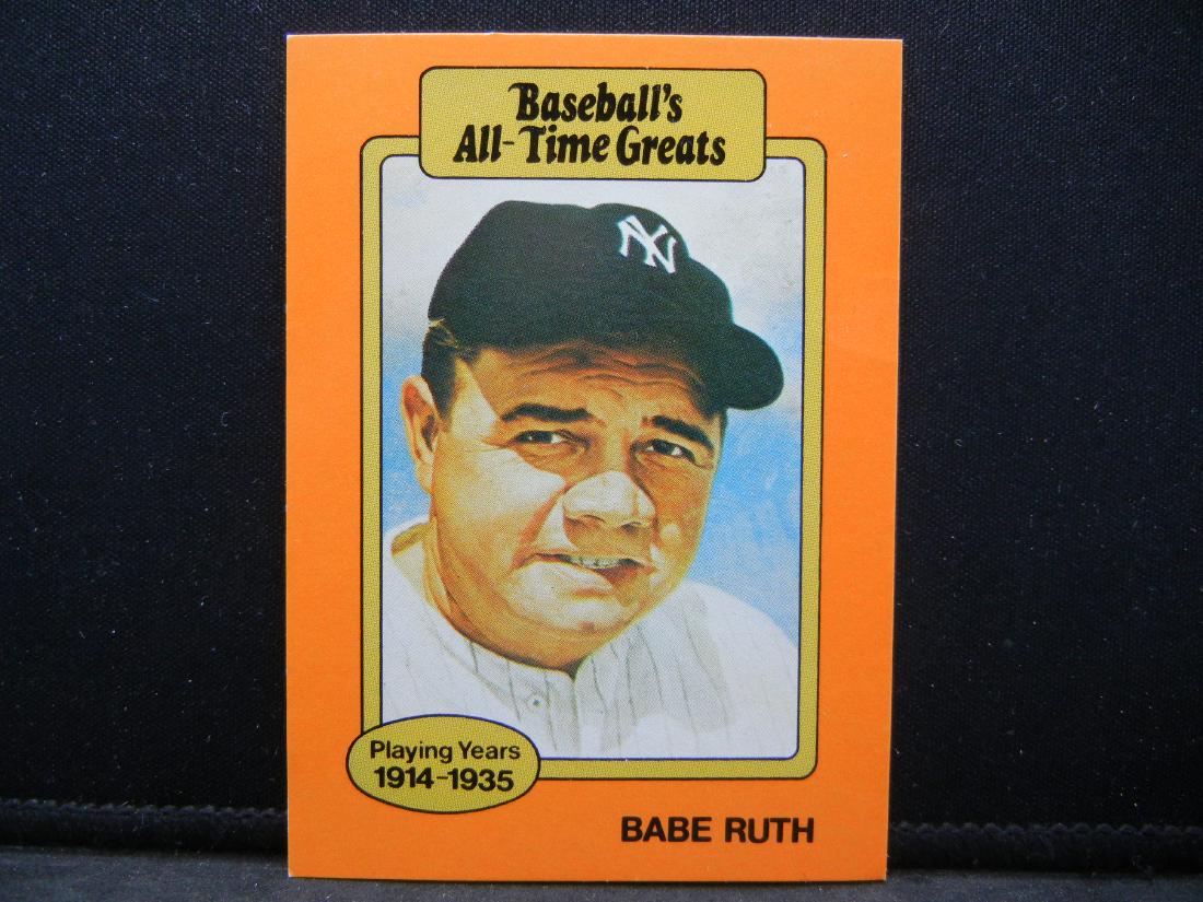 BABE RUTH (BASEBALL'S ALL-TIME GREAT'S) BASEBALL CARD (1 of 2)