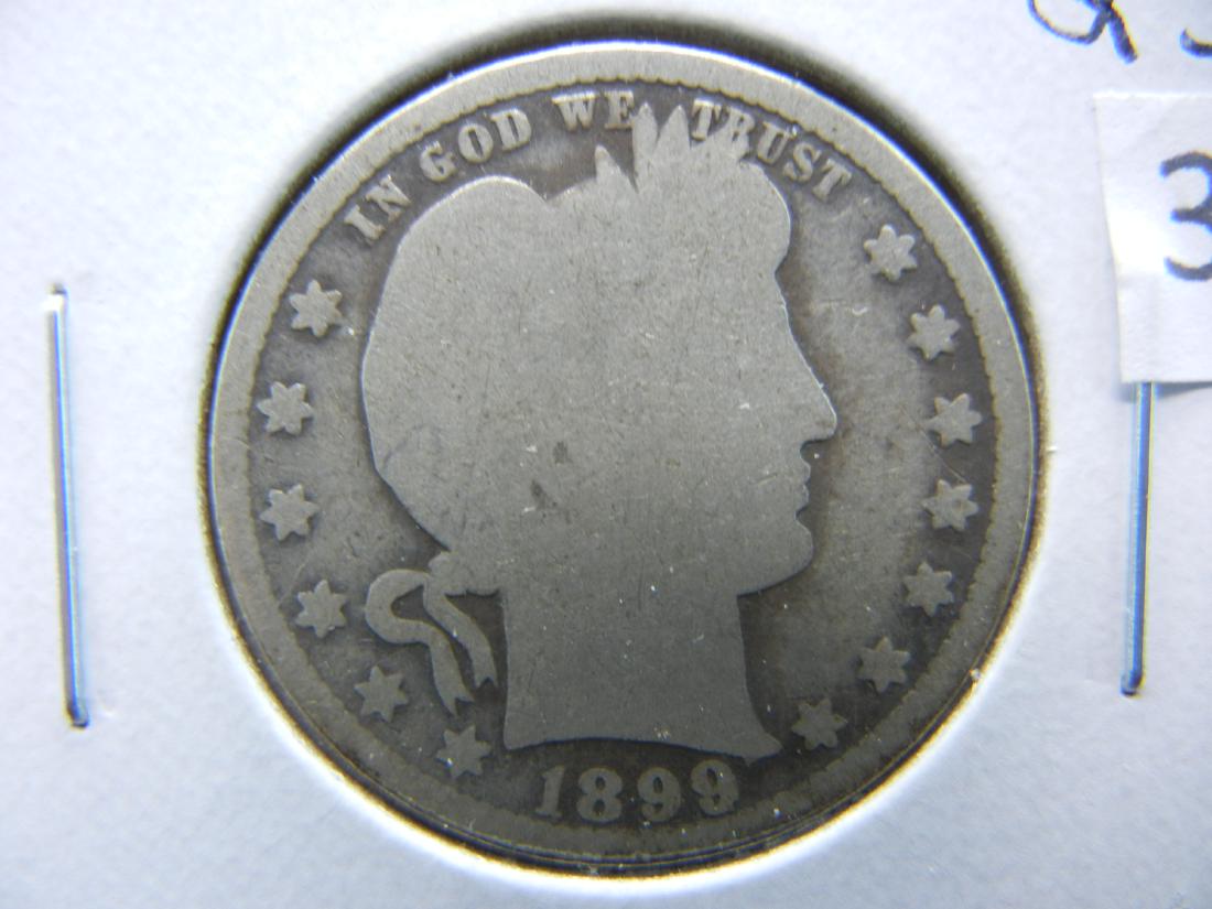 1899-O Barber Quarter Dollar .  Good. (1 of 3)