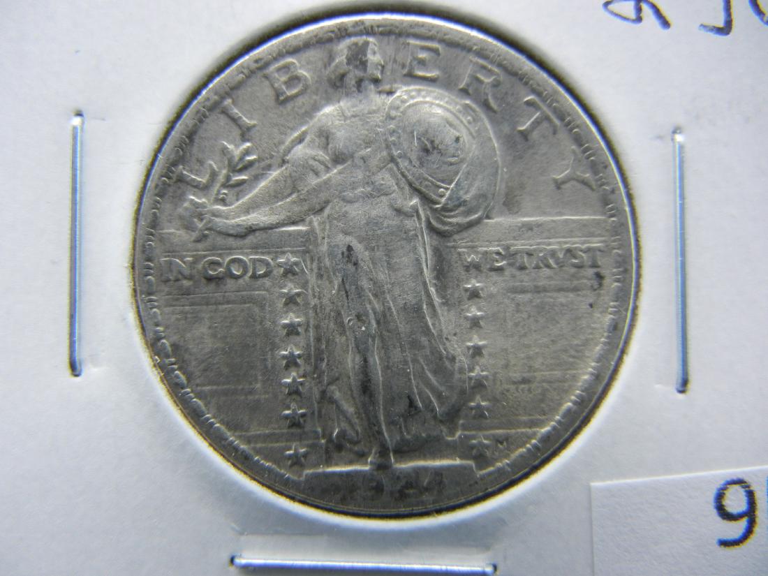 1924 Standing Quarter Dollar .  XF. (1 of 3)