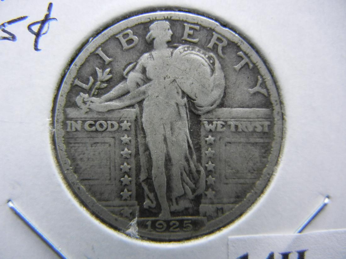 1925 Standing Quarter Dollar .  VF (1 of 3)