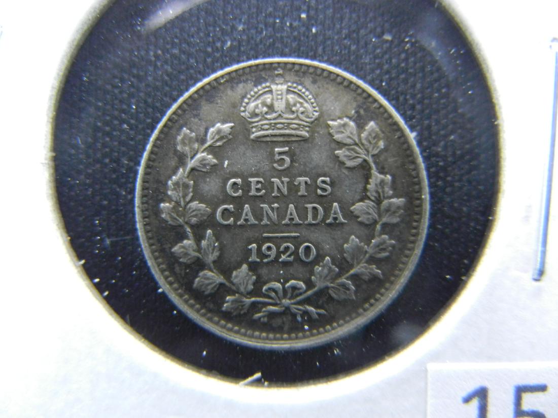 1920 Canada Nickel .  AU. (1 of 3)