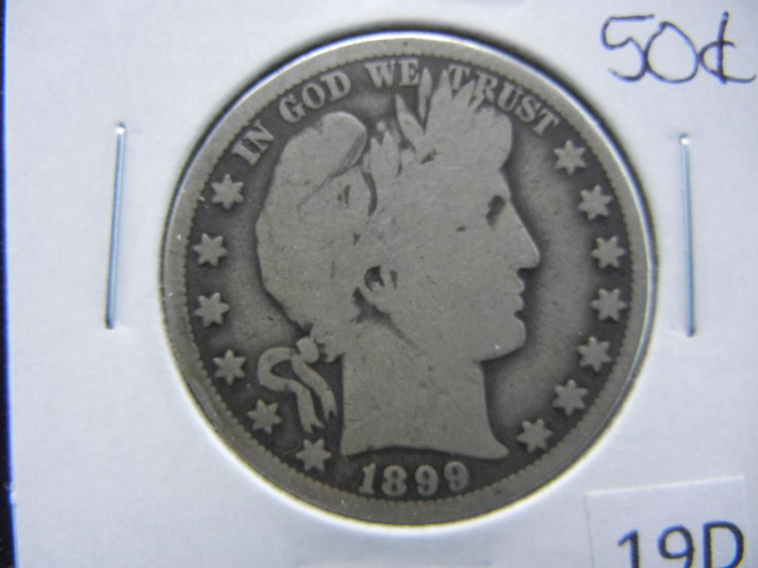 1899-O Barber Half Dollar .  Good. (1 of 3)