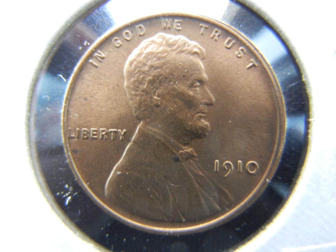 1910 Lincoln Cent .  Red UNC. (1 of 3)