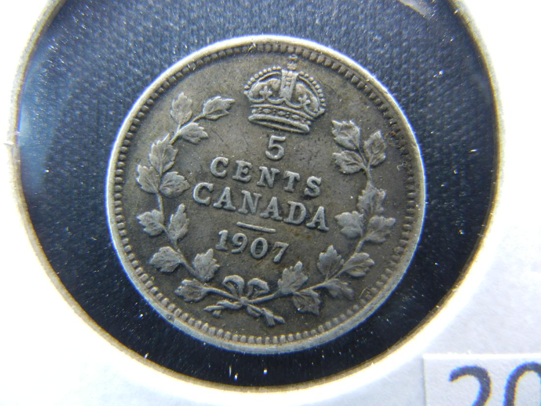 1907 Canada Nickel .  XF. (1 of 3)