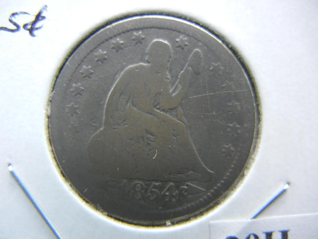 1854-O Seated Quarter Dollar .  VG (1 of 3)