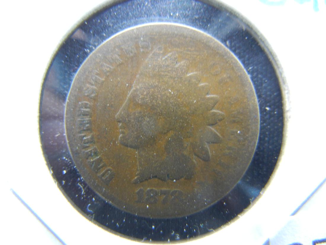 1878 Indian Cent .  Good.  Scarce Date. (1 of 3)