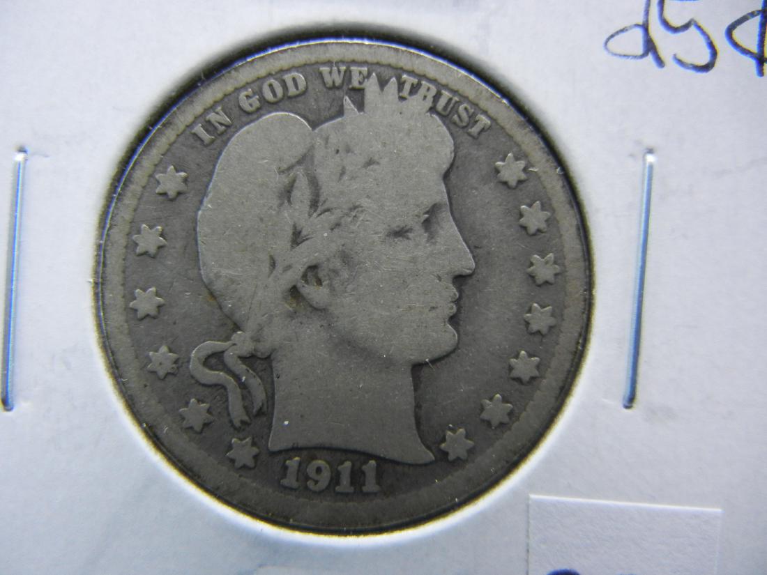 1911-D Barber Quarter Dollar .  Good. (1 of 3)