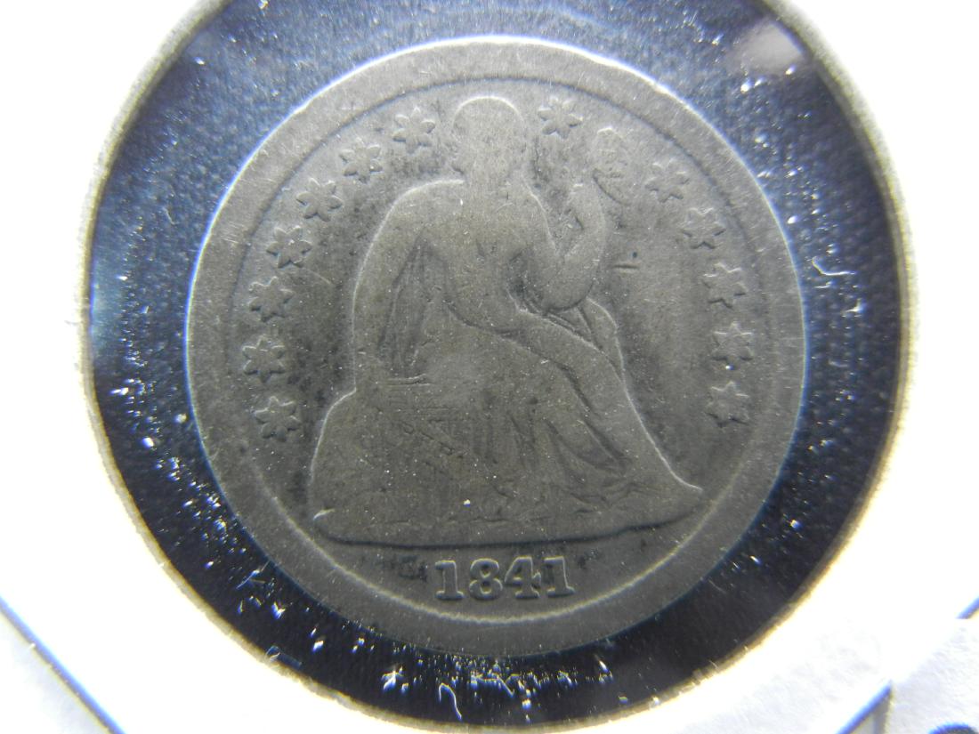 1841 Seated Dime .  Fine. (1 of 3)
