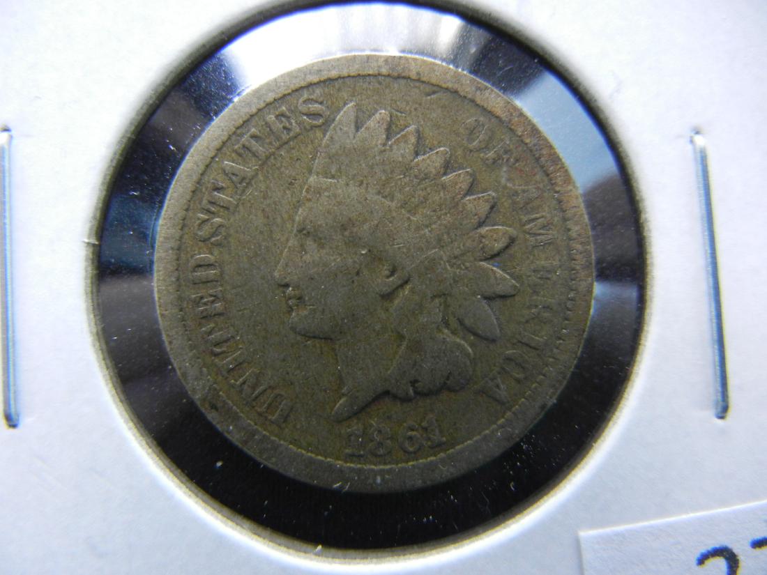 1861 Indian Cent .  VG. (1 of 3)
