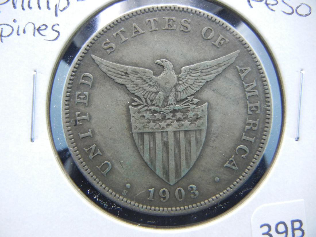 1903-S Philippines One Peso.  XF. (1 of 3)