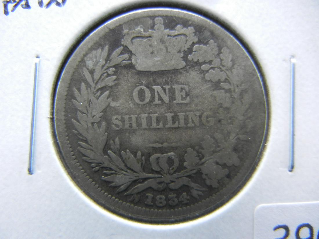 1834 Great Britain Shilling. (1 of 3)