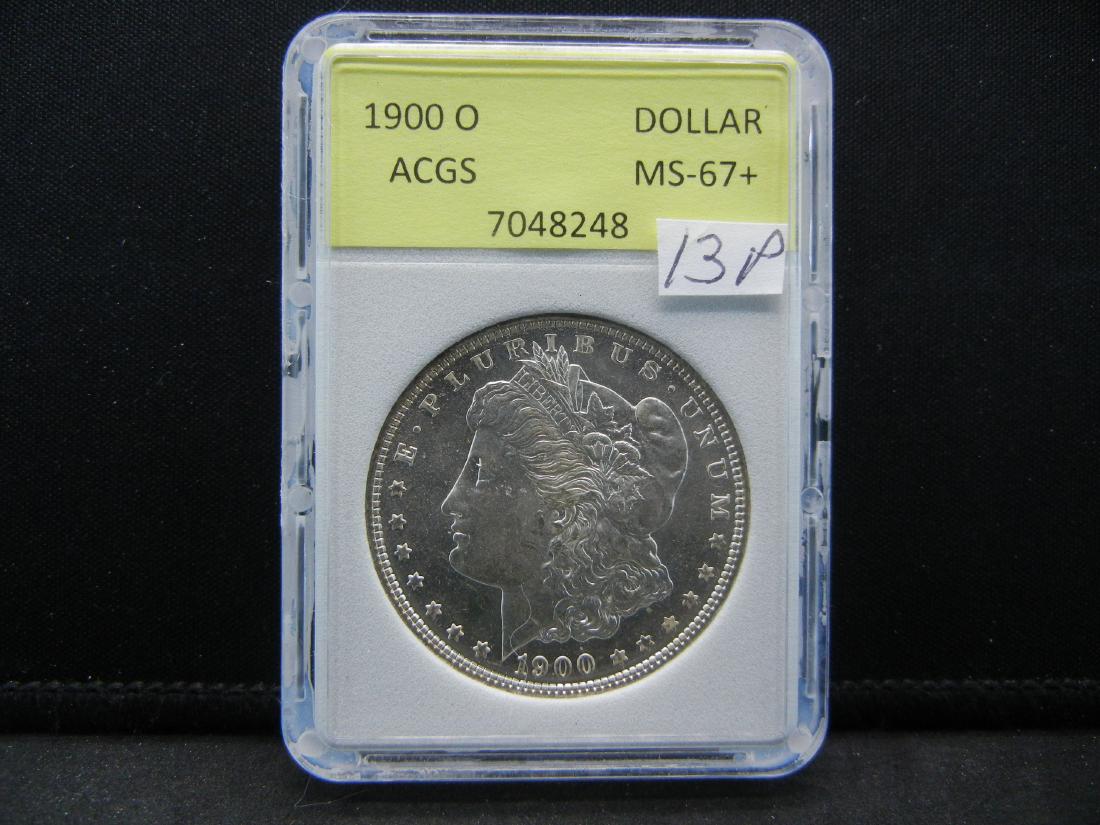 1900 O Morgan Dollar ACGS MS67+ (1 of 4)