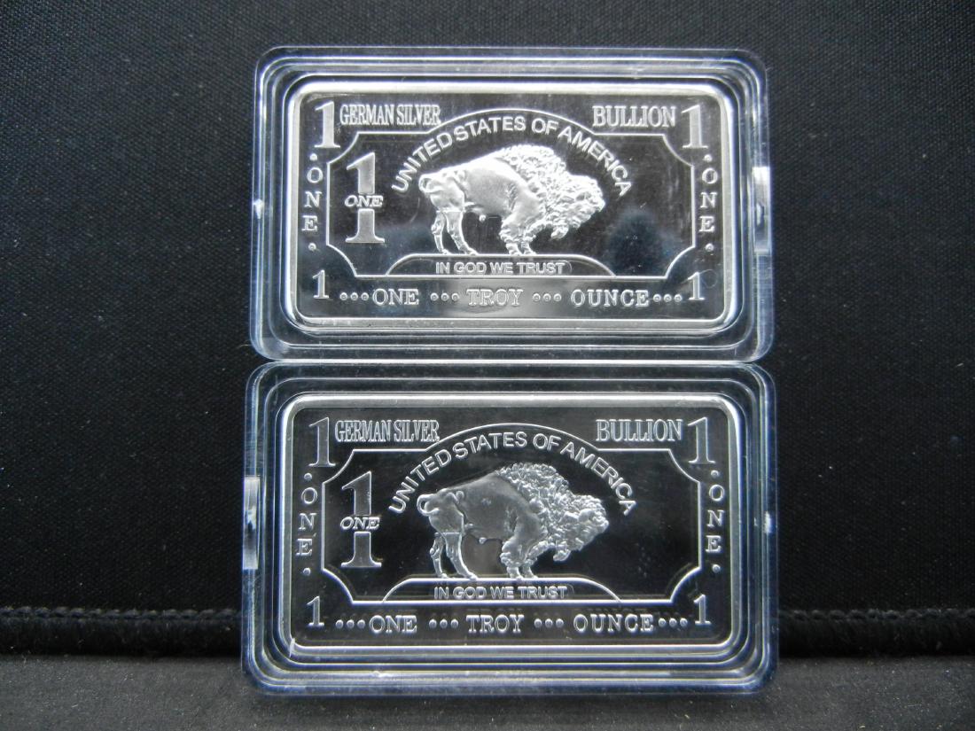 Clad 2 One Troy Ounce German Silver Buffalo Collector: Clad 2 One Troy Ounce German Silver Buffalo Collector Bars