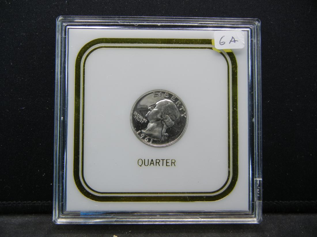 1961 Cameo Proof Washington Quarter in great holder. (1 of 4)