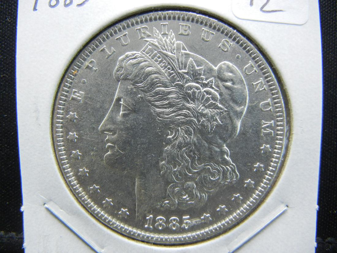 1885 Morgan Dollar.  Uncirculated. (1 of 3)