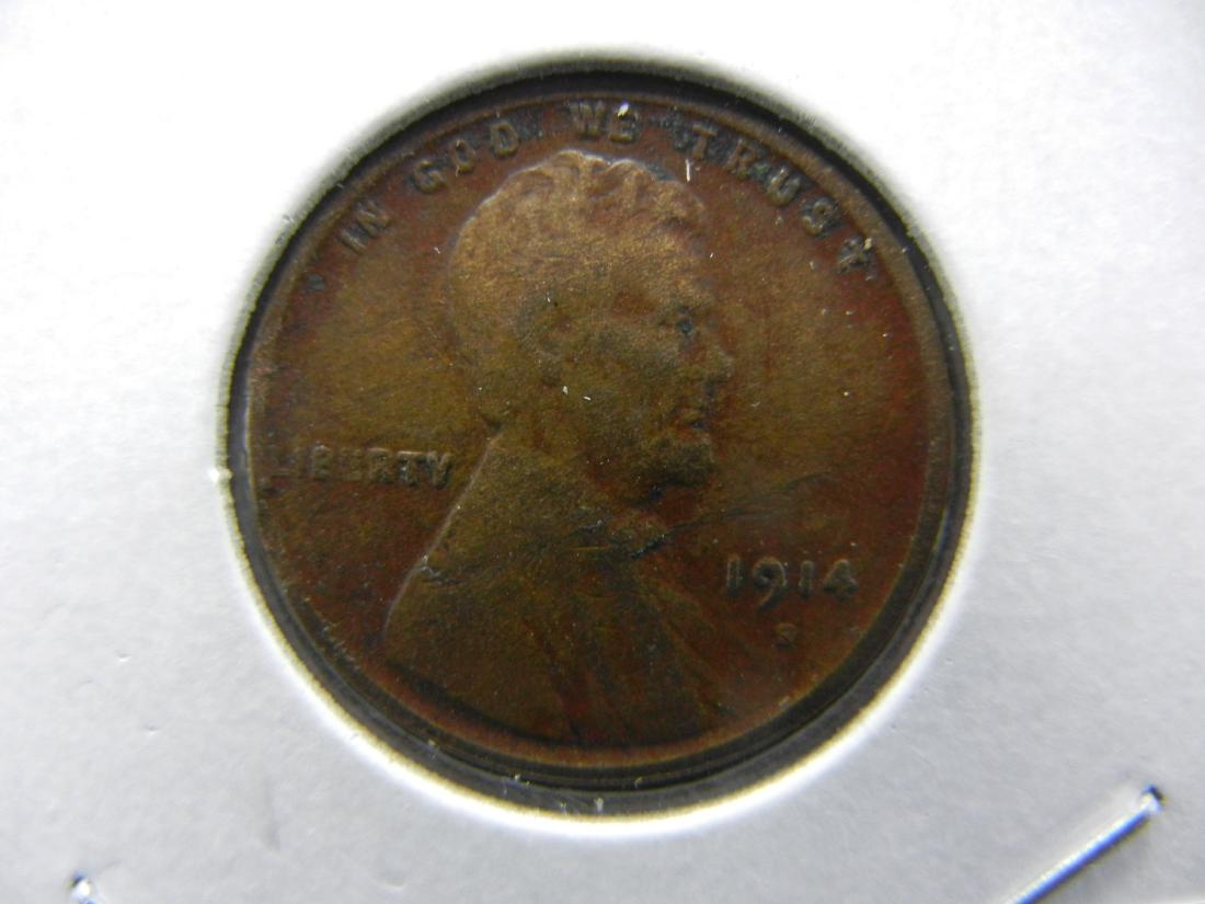 1914-S Lincoln Cent.   Very Fine.   Semi-Key. (1 of 3)