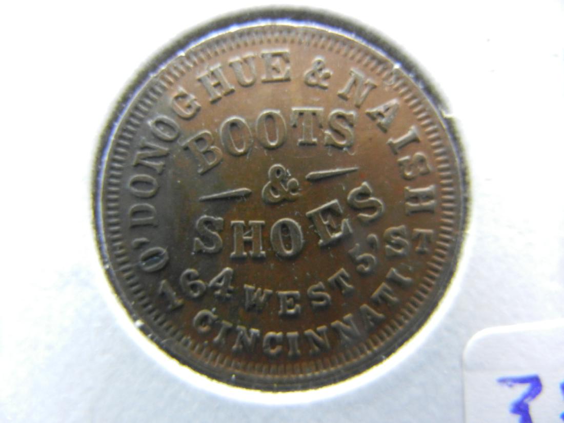 1862 Cincinnati Civil War Token.   O’Donoghue and (1 of 3)