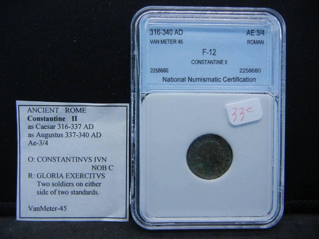316-340 AD ROMAN AE 3/4, NNC-F12, (CONSTANTINE II), (1 of 6)