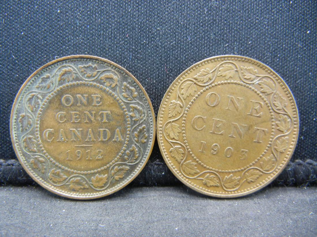 (2), CANADIAN ONE CENT'S 1903 & 1912, OVER 1 CENTURY (1 of 2)