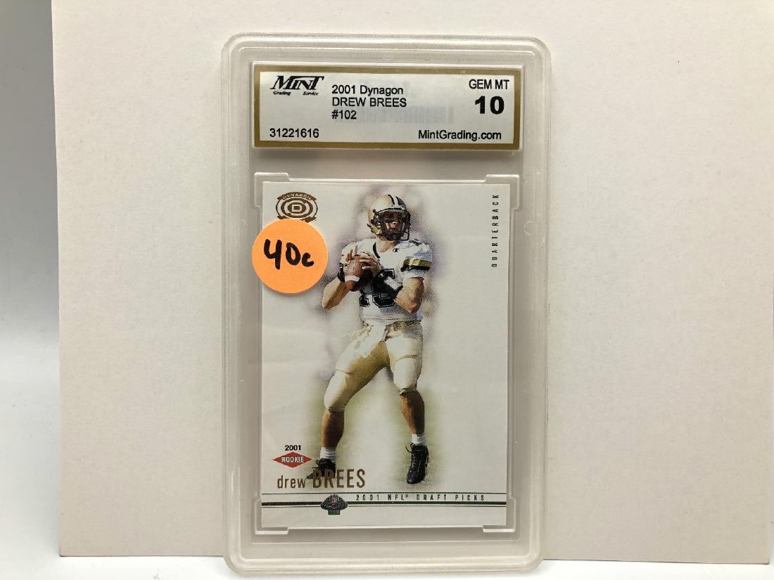 2001 Pacific Dynagon Drew Brees Rookie Card - Graded 10 (1 of 2)