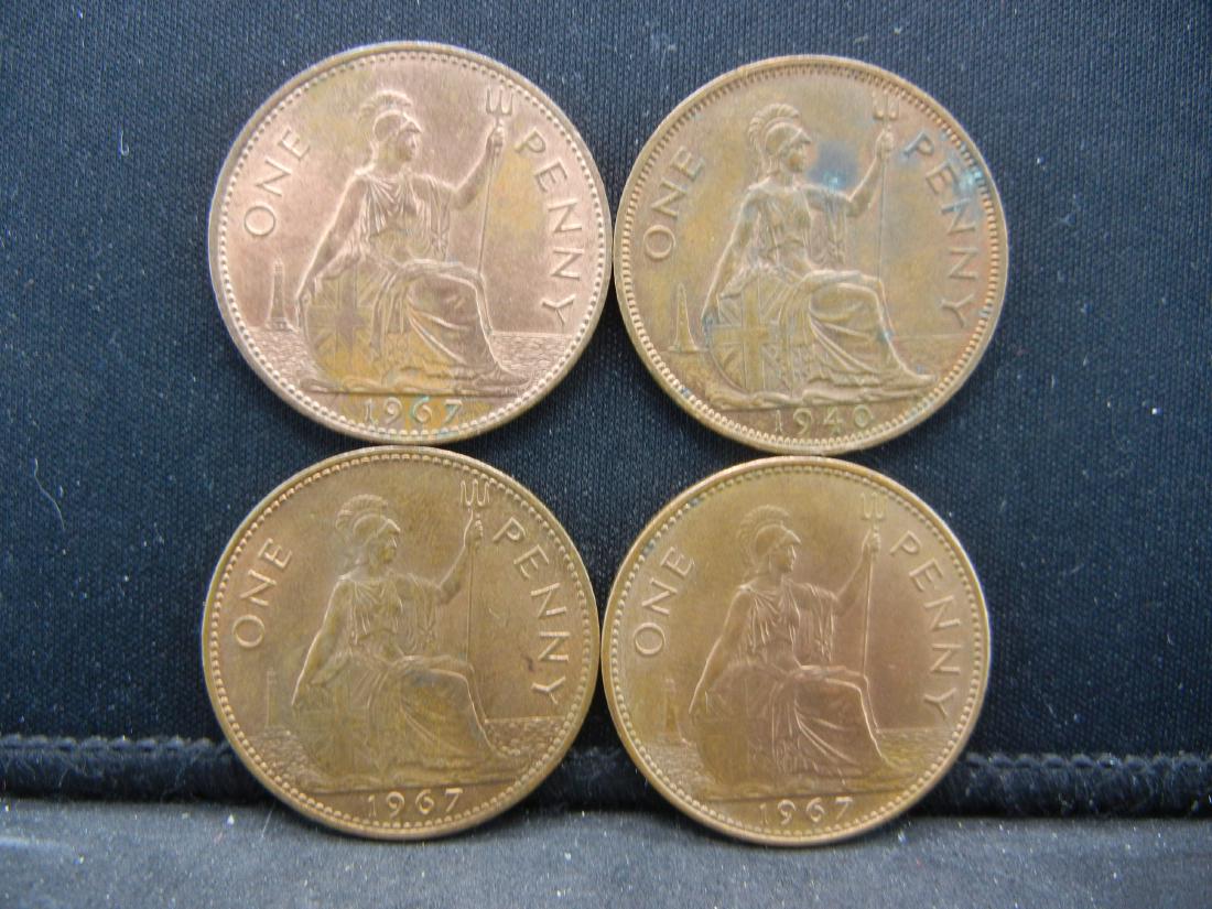 1940, (3)1967 British Large Cents (1 of 2)