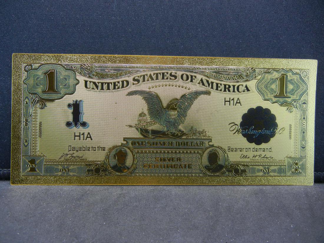 One Dollar Black Eagle Silver Certificate 24 K Gold (1 of 2)