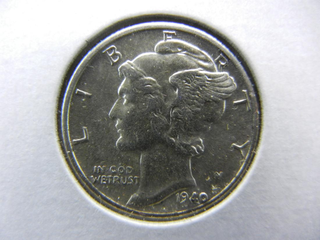 1940 D Mercury Dime BU (1 of 3)