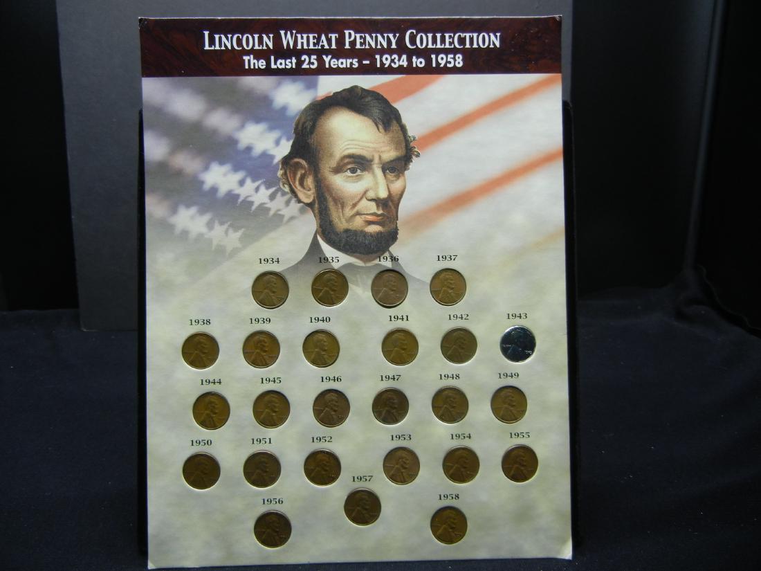 Lincoln Wheat Penny Collection. 1934-1958. Complete Set (1 of 10)