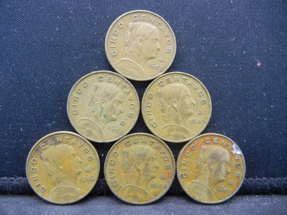 (6) Mexican 5 Centavos (Various Dates) (1 of 2)