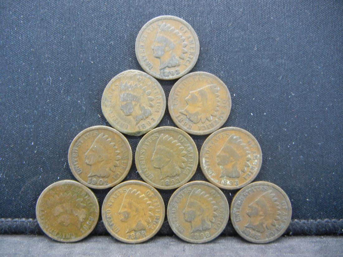 (10) Mixed Date Indian Head Cents (1 of 2)
