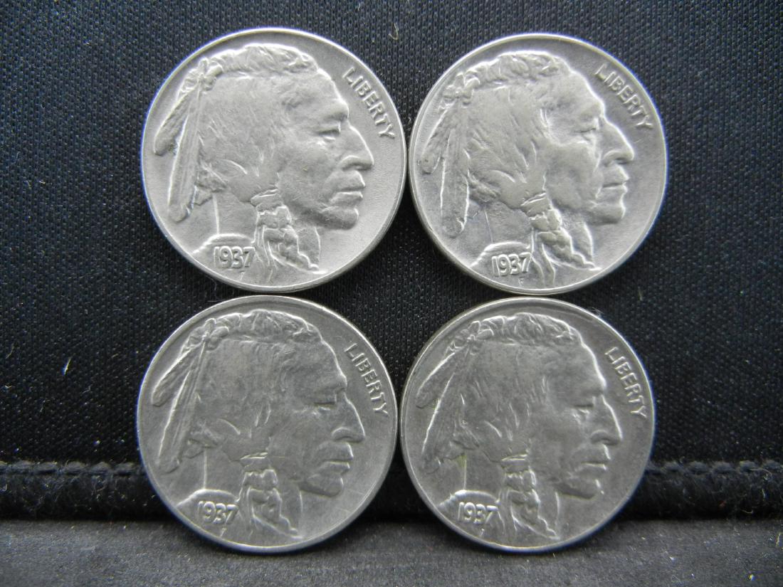 (4) Mixed Date Buffalo Nickels. Nice! (1 of 2)