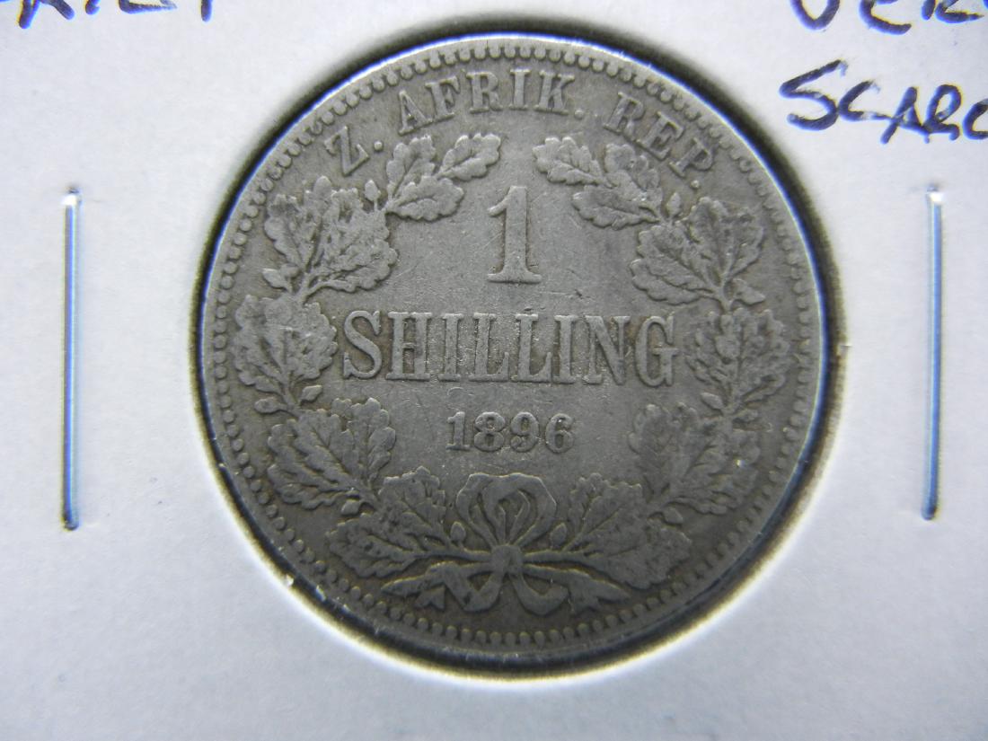 1896 South Africa 1 Shilling.  Very Scarce.  Low (1 of 3)