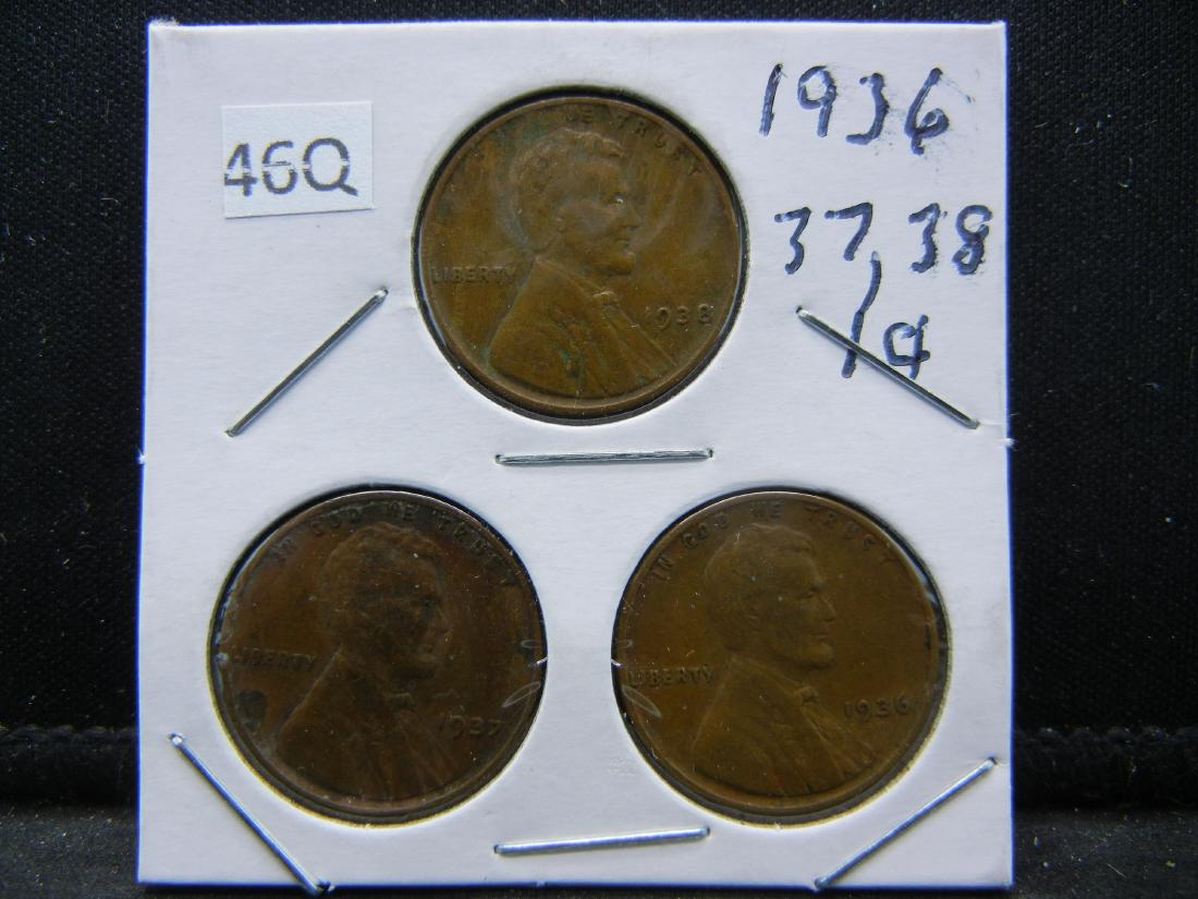 1936, 37, 38 Lincoln Wheat Cents (1 of 2)