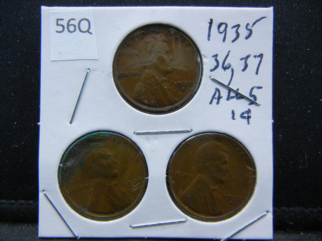 1935, 36, 37 All S Lincoln Wheat Cents (1 of 2)